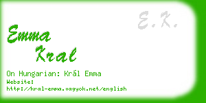 emma kral business card